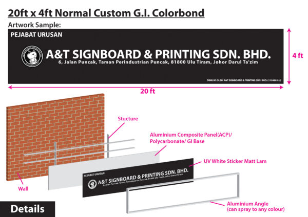 Galvanised Iron(G.I.) Colorbond Johor Bahru (JB)